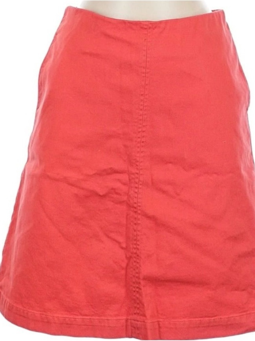 Boden Coral Red Midi Skirt